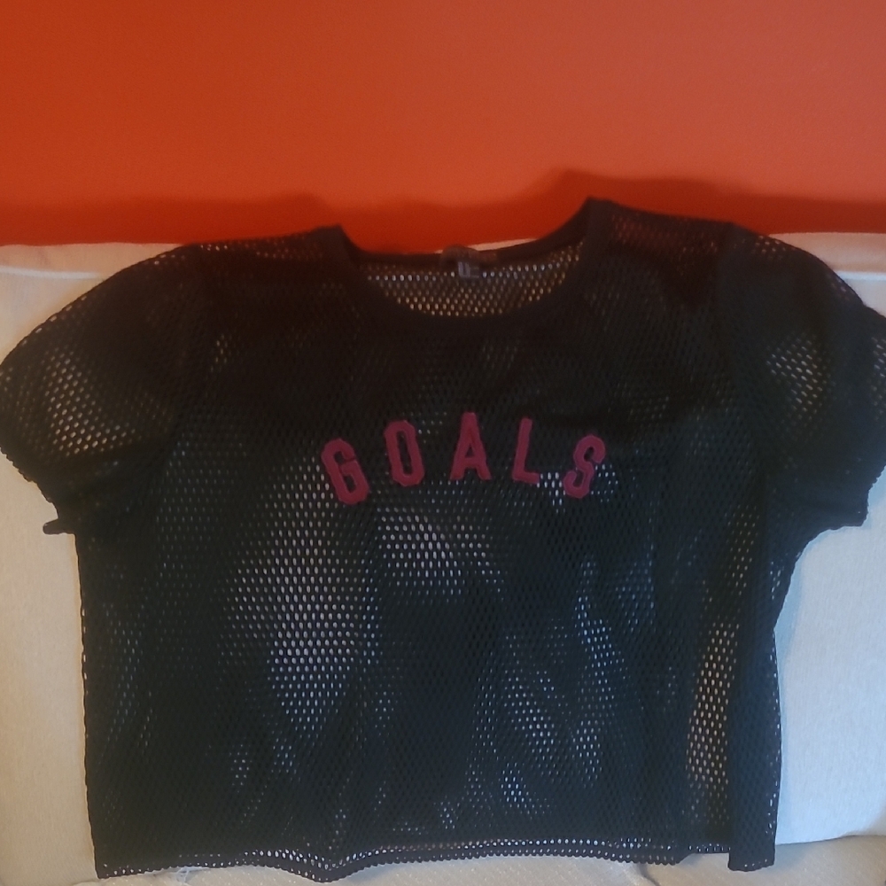 2 For $35 Forever 21 Black Mesh Top